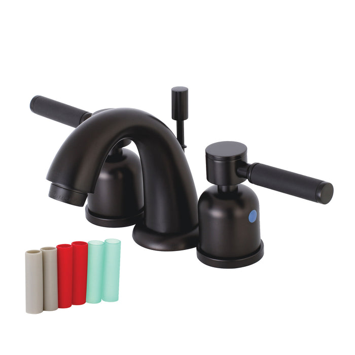 Kaiser KB8915DKL Two-Handle 3-Hole Deck Mount Widespread Bathroom Faucet with Plastic Pop-Up, Oil Rubbed Bronze