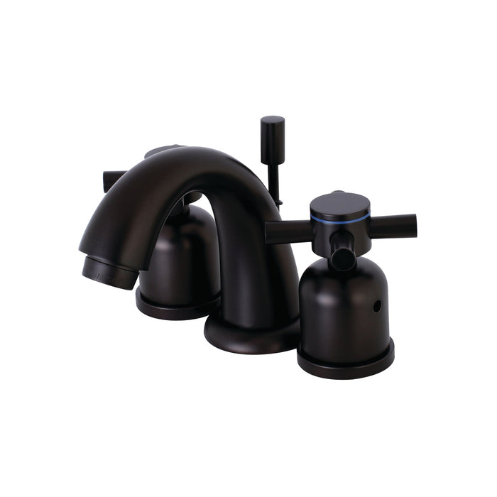Kingston Tulare KB8915DX - Concord Two-Handle 3-Hole Deck Mount Widespread Bathroom Faucet with Pop-Up Drain, Oil Rubbed Bronze