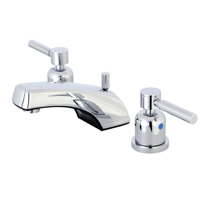 Concord KB8921DL Two-Handle 3-Hole Deck Mount Widespread Bathroom Faucet with Plastic Pop-Up, Polished Chrome