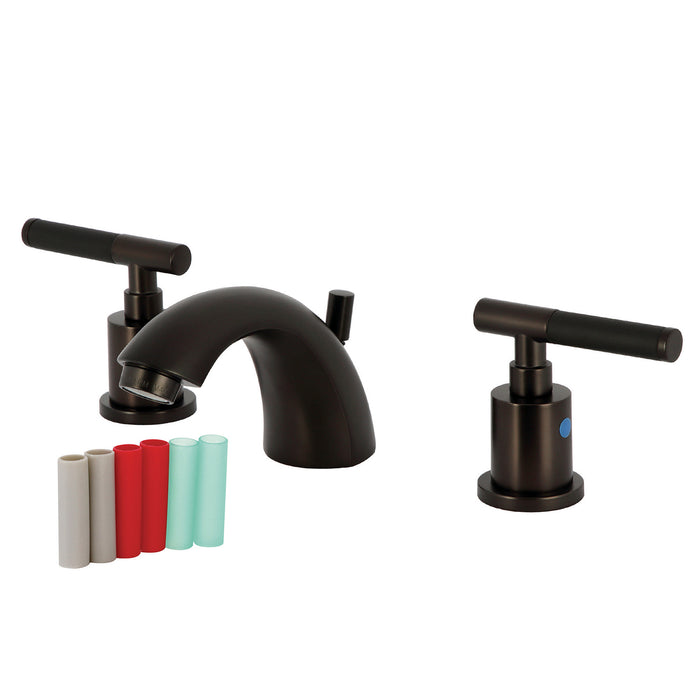 Kaiser KB8955CKL Two-Handle 3-Hole Deck Mount Mini-Widespread Bathroom Faucet with Pop-Up Drain, Oil Rubbed Bronze