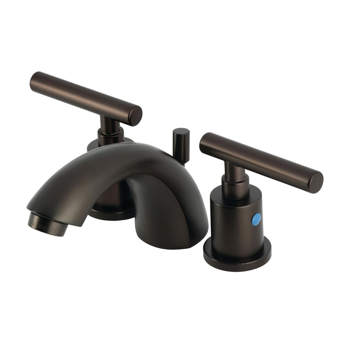 Manhattan KB8955CML Two-Handle 3-Hole Deck Mount Mini-Widespread Bathroom Faucet with Pop-Up Drain, Oil Rubbed Bronze
