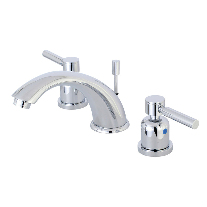 Kingston Tulare KB8961DL - Concord Two-Handle 3-Hole Deck Mount Widespread Bathroom Faucet with Pop-Up Drain, Polished Chrome
