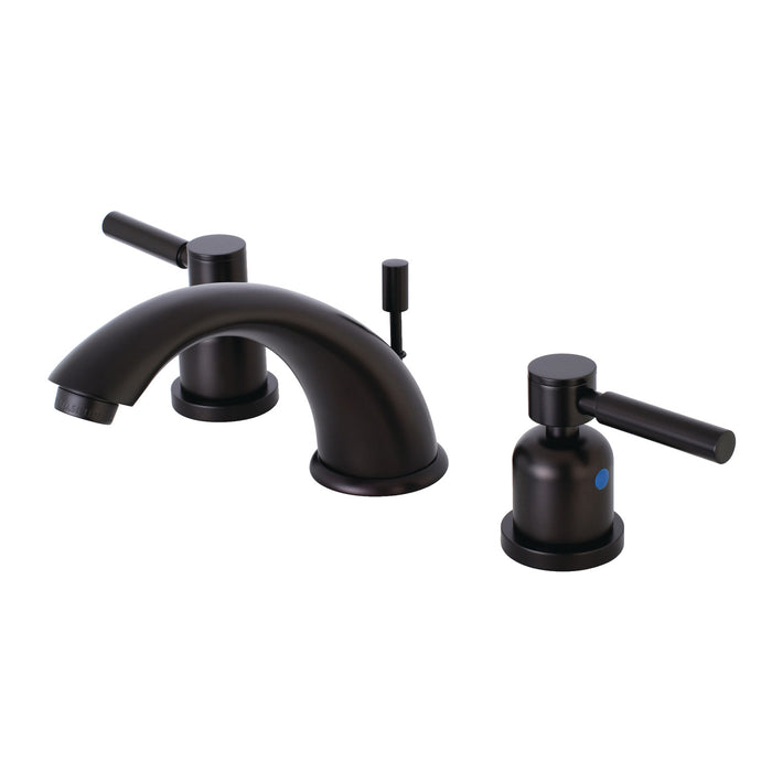 Kingston Tulare KB8965DL - Concord Two-Handle 3-Hole Deck Mount Widespread Bathroom Faucet with Pop-Up Drain, Oil Rubbed Bronze