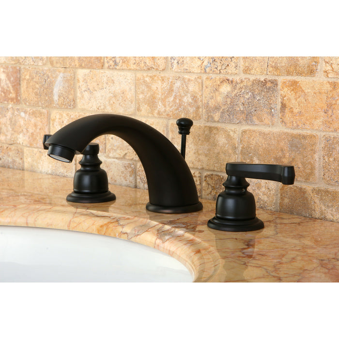 Royale KB8965FL Two-Handle 3-Hole Deck Mount Widespread Bathroom Faucet with Plastic Pop-Up, Oil Rubbed Bronze