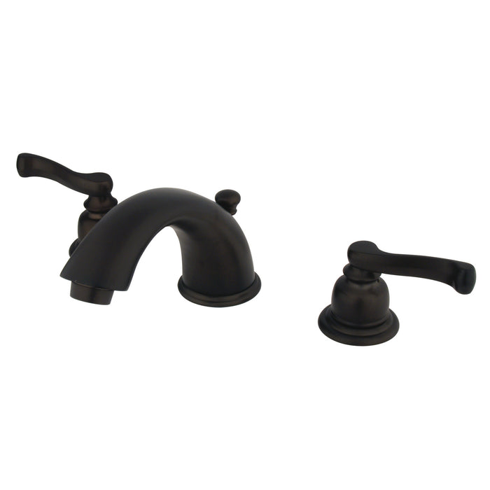 Royale KB8965FL Two-Handle 3-Hole Deck Mount Widespread Bathroom Faucet with Plastic Pop-Up, Oil Rubbed Bronze