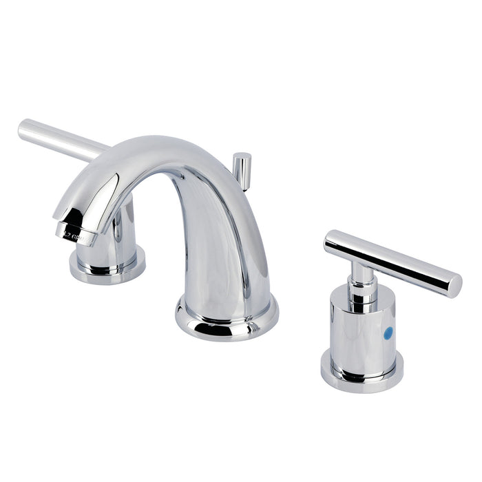 Kingston Tulare KB8981CML - Manhattan Two-Handle 3-Hole Deck Mount Widespread Bathroom Faucet with Pop-Up Drain, Polished Chrome