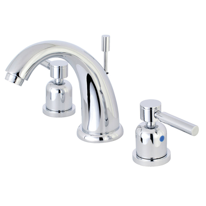 Concord KB8981DL Two-Handle 3-Hole Deck Mount Widespread Bathroom Faucet with Plastic Pop-Up, Polished Chrome