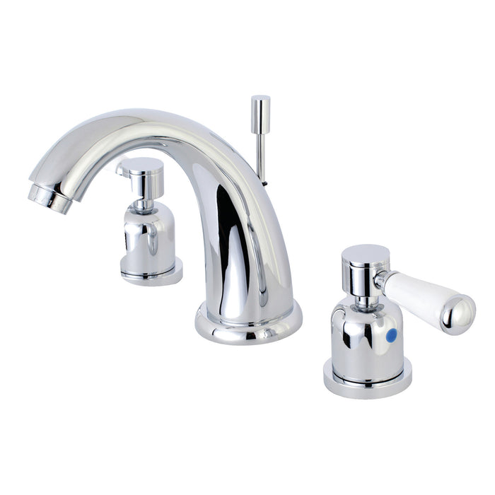 Kingston Heirloom KB8981DPL - Paris Two-Handle 3-Hole Deck Mount Widespread Bathroom Faucet with Pop-Up Drain, Polished Chrome