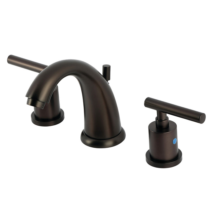 Manhattan KB8985CML Two-Handle 3-Hole Deck Mount Widespread Bathroom Faucet with Pop-Up Drain, Oil Rubbed Bronze