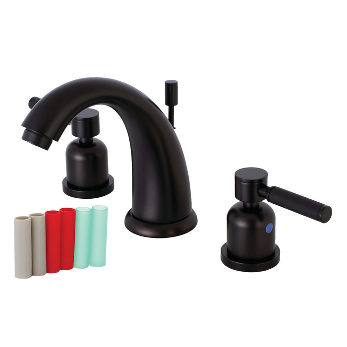 Kaiser KB8985DKL Two-Handle 3-Hole Deck Mount Widespread Bathroom Faucet with Plastic Pop-Up, Oil Rubbed Bronze