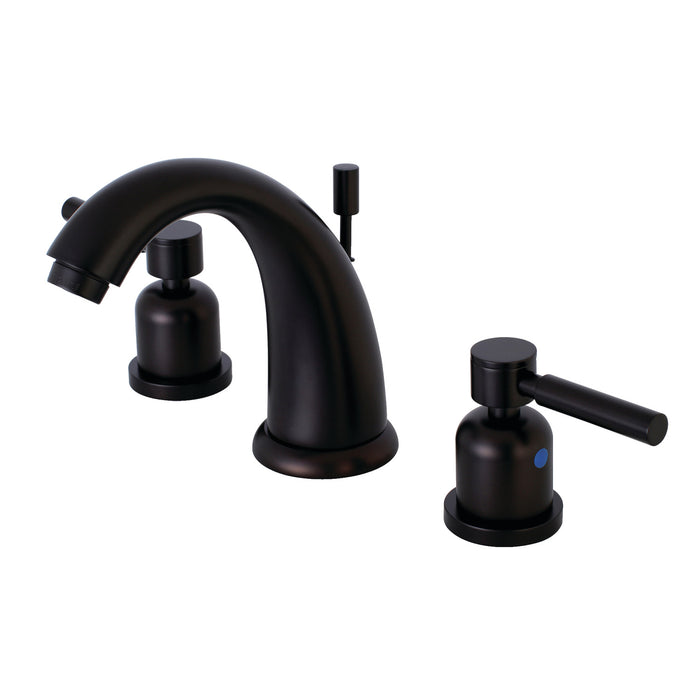 Kingston Tulare KB8985DL - Concord Two-Handle 3-Hole Deck Mount Widespread Bathroom Faucet with Pop-Up Drain, Oil Rubbed Bronze
