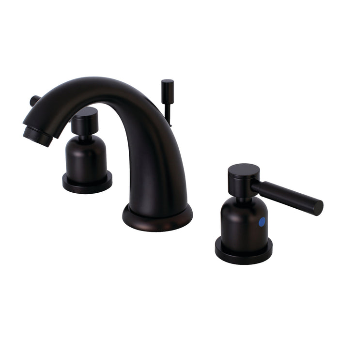 Concord KB8985DL Two-Handle 3-Hole Deck Mount Widespread Bathroom Faucet with Plastic Pop-Up, Oil Rubbed Bronze
