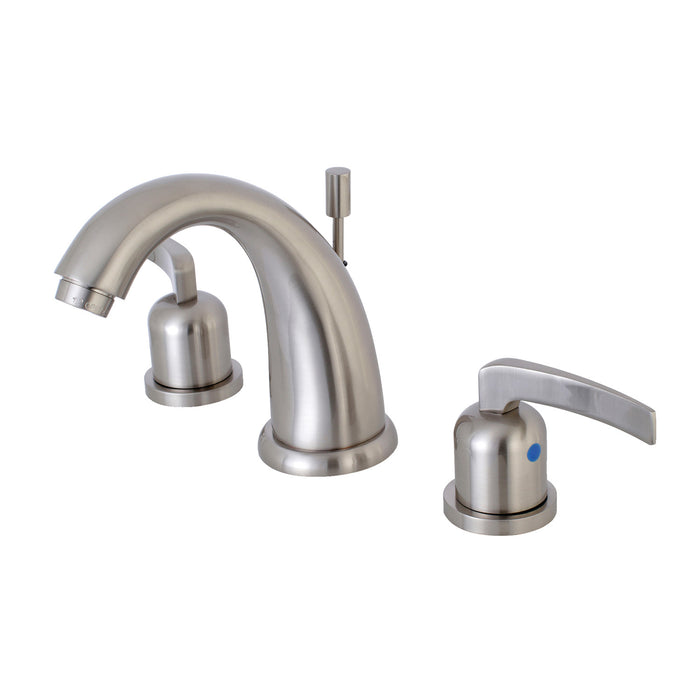 Centurion KB8988EFL Two-Handle 3-Hole Deck Mount Widespread Bathroom Faucet with Plastic Pop-Up, Brushed Nickel