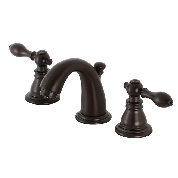 Kingston Tulare KB915ACL - American Classic Two-Handle 3-Hole Deck Mount Widespread Bathroom Faucet with Pop-Up Drain, Oil Rubbed Bronze