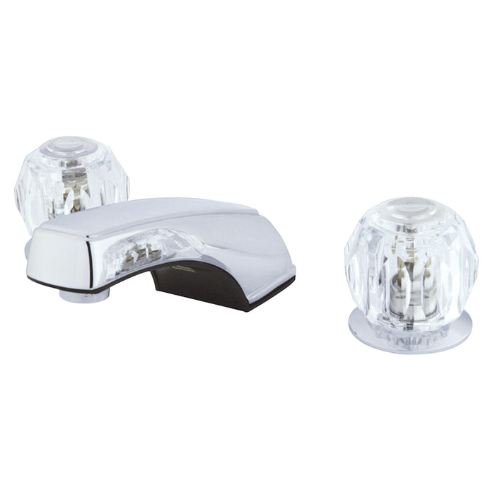 Kingston Tulare KB921LP - Americana Two-Handle 3-Hole Deck Mount Widespread Bathroom Faucet, Polished Chrome