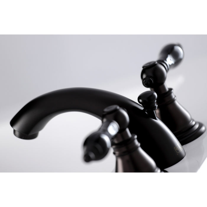 Duchess KB955AKL Two-Handle 3-Hole Deck Mount Mini-Widespread Bathroom Faucet with Pop-Up Drain, Oil Rubbed Bronze