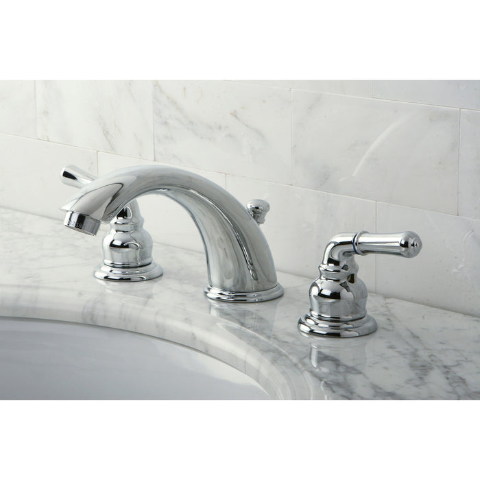 Magellan KB961 Two-Handle 3-Hole Deck Mount Widespread Bathroom Faucet with Plastic Pop-Up, Polished Chrome