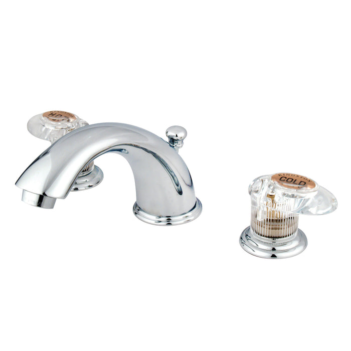Magellan KB961ALL Two-Handle 3-Hole Deck Mount Widespread Bathroom Faucet with Plastic Pop-Up, Polished Chrome