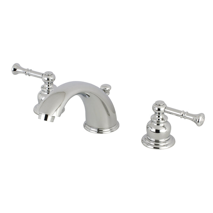 Naples KB961NL Two-Handle 3-Hole Deck Mount Widespread Bathroom Faucet with Plastic Pop-Up, Polished Chrome