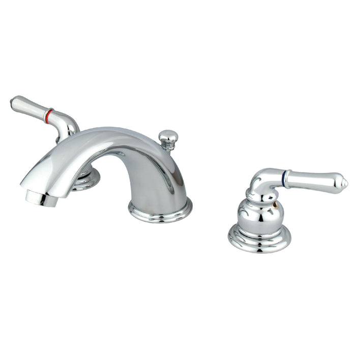 Magellan KB961 Two-Handle 3-Hole Deck Mount Widespread Bathroom Faucet with Plastic Pop-Up, Polished Chrome