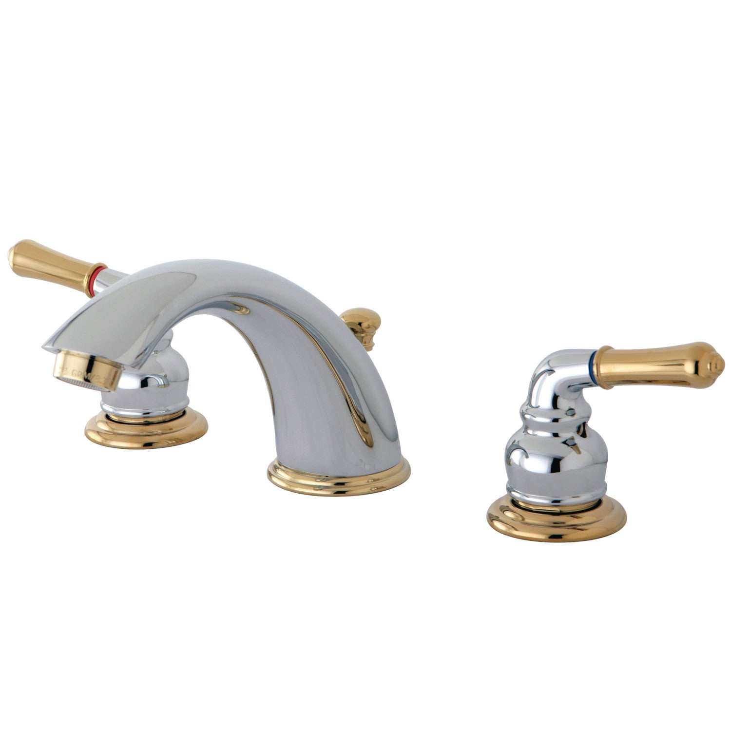 Kingston Brass Magellan KB964 Two-Handle 3-Hole Deck Mount Widespread  Bathroom Faucet