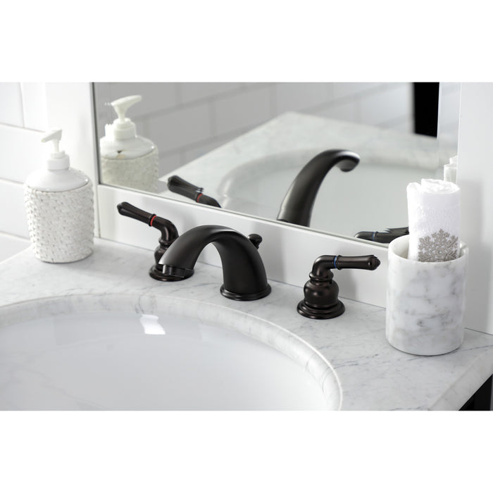 Magellan KB965B Two-Handle 3-Hole Deck Mount Widespread Bathroom Faucet with Brass Pop-Up, Oil Rubbed Bronze