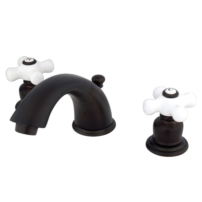 Magellan KB965PX Two-Handle 3-Hole Deck Mount Widespread Bathroom Faucet with Plastic Pop-Up, Oil Rubbed Bronze