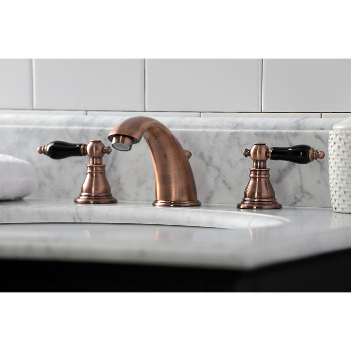 Duchess KB966AKL Two-Handle 3-Hole Deck Mount Widespread Bathroom Faucet with Plastic Pop-Up, Antique Copper