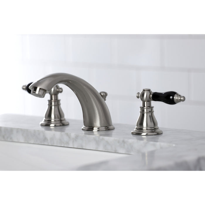 Duchess KB968AKL Two-Handle 3-Hole Deck Mount Widespread Bathroom Faucet with Plastic Pop-Up, Brushed Nickel
