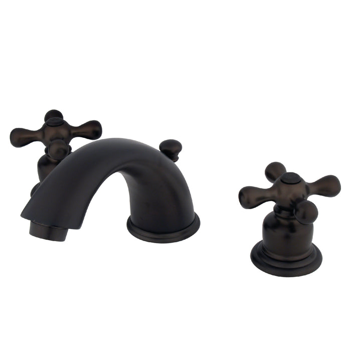 Kingston Heirloom KB975X - Victorian Two-Handle 3-Hole Deck Mount Widespread Bathroom Faucet with Pop-Up Drain, Oil Rubbed Bronze