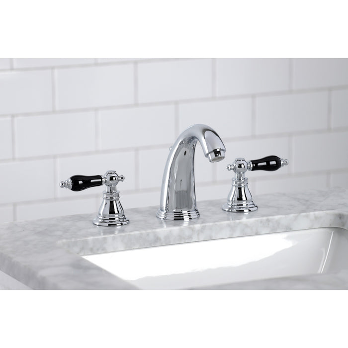 Kingston Heirloom KB981AKL - Duchess Two-Handle 3-Hole Deck Mount Widespread Bathroom Faucet with Pop-Up Drain, Polished Chrome