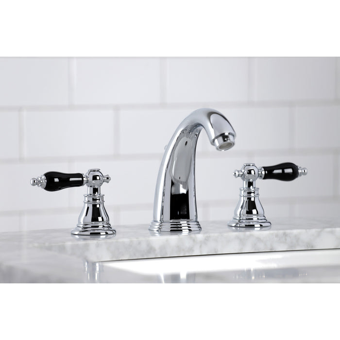 Kingston Heirloom KB981AKL - Duchess Two-Handle 3-Hole Deck Mount Widespread Bathroom Faucet with Pop-Up Drain, Polished Chrome