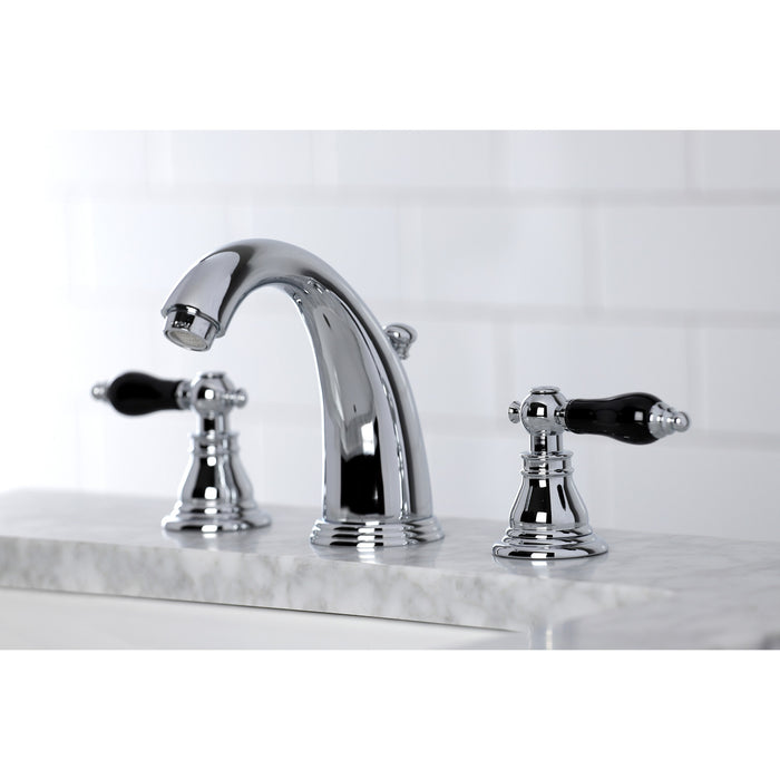 Kingston Heirloom KB981AKL - Duchess Two-Handle 3-Hole Deck Mount Widespread Bathroom Faucet with Pop-Up Drain, Polished Chrome