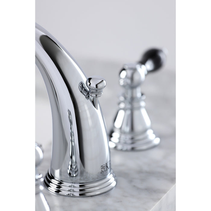 Kingston Heirloom KB981AKL - Duchess Two-Handle 3-Hole Deck Mount Widespread Bathroom Faucet with Pop-Up Drain, Polished Chrome