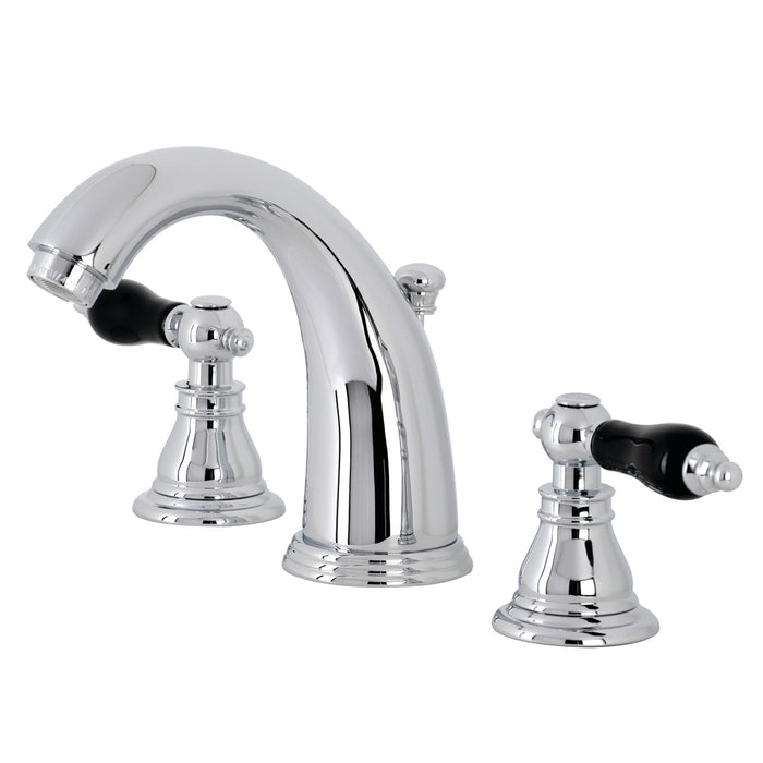 Kingston Heirloom KB981AKL - Duchess Two-Handle 3-Hole Deck Mount Widespread Bathroom Faucet with Pop-Up Drain, Polished Chrome