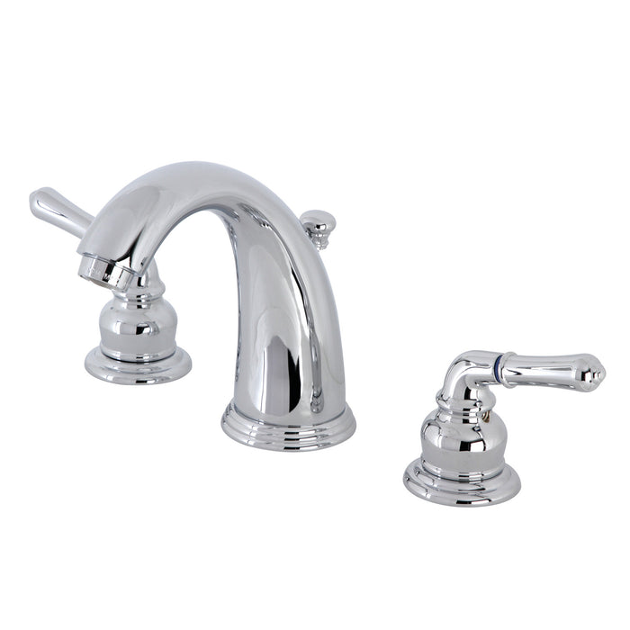 Victorian KB981B Two-Handle 3-Hole Deck Mount Widespread Bathroom Faucet with Brass Pop-Up, Polished Chrome