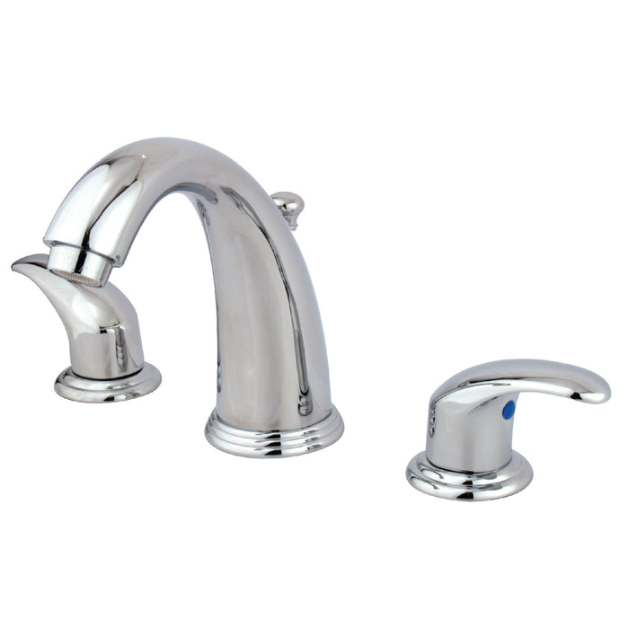 Kingston Tulare KB981LL - Magellan Two-Handle 3-Hole Deck Mount Widespread Bathroom Faucet with Pop-Up Drain, Polished Chrome