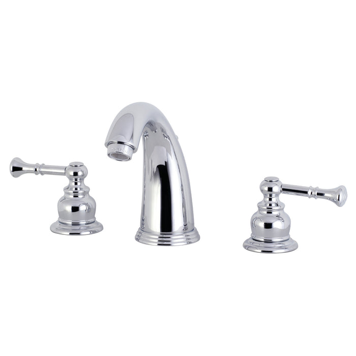 Naples KB981NL Two-Handle 3-Hole Deck Mount Widespread Bathroom Faucet with Plastic Pop-Up, Polished Chrome