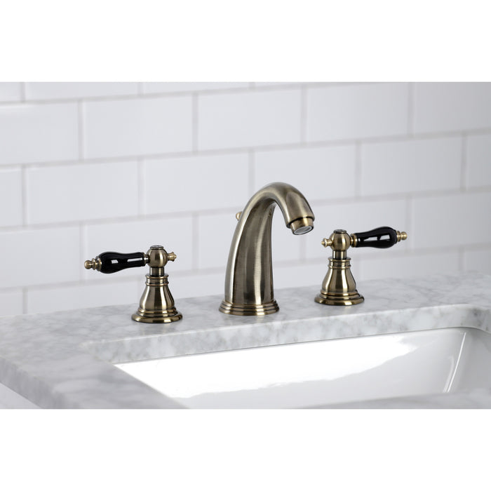 Duchess KB983AKLAB Two-Handle 3-Hole Deck Mount Widespread Bathroom Faucet with Pop-Up Drain, Antique Brass
