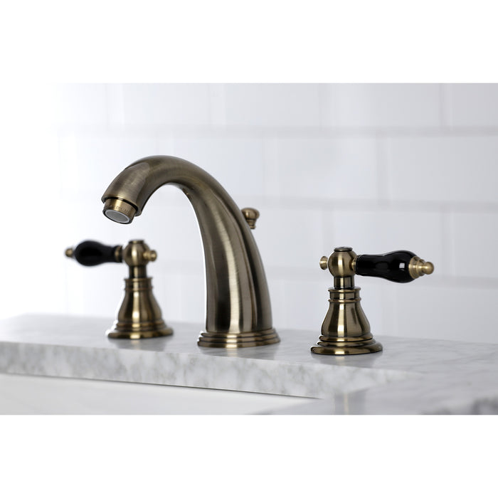 Duchess KB983AKLAB Two-Handle 3-Hole Deck Mount Widespread Bathroom Faucet with Pop-Up Drain, Antique Brass