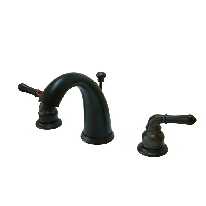 Kingston Tulare KB985 - Magellan Two-Handle 3-Hole Deck Mount Widespread Bathroom Faucet with Pop-Up Drain, Oil Rubbed Bronze