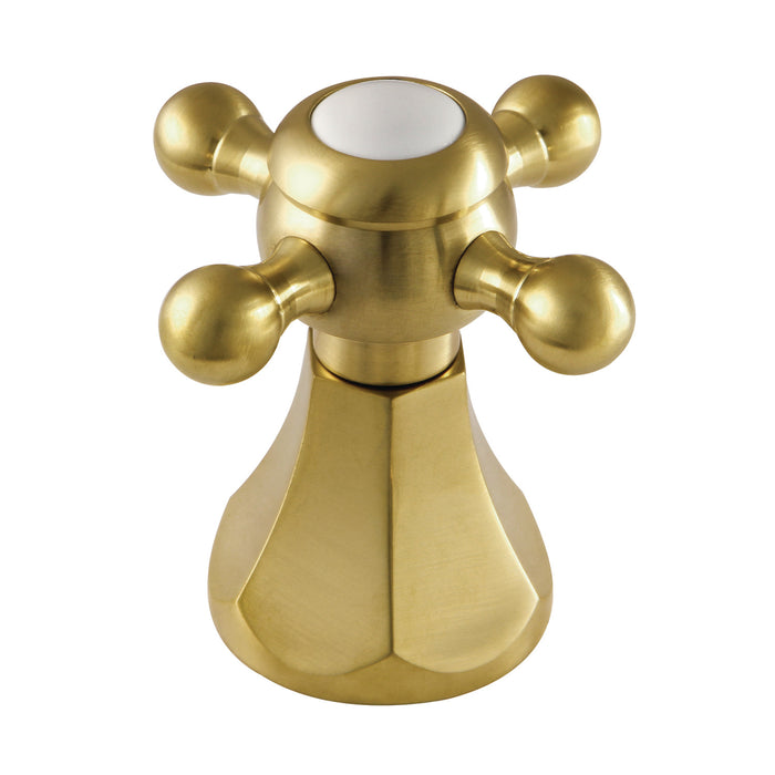 Kingston KBDH4467BX Metal Cross Handle, Diverter for Tub and Shower Faucet, Brushed Brass