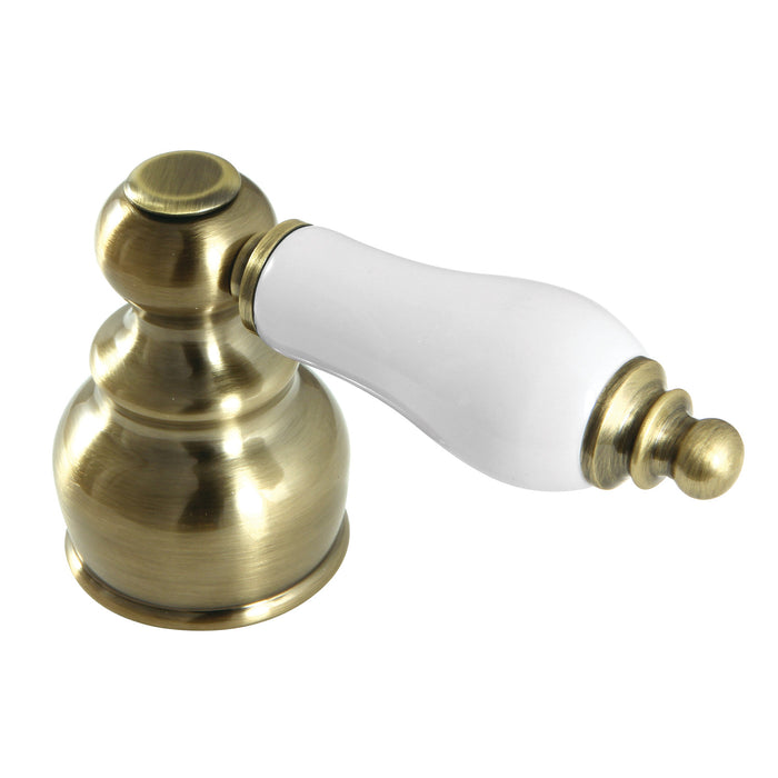 Kingston KBDH603PLAB Porcelain Lever Handle, Diverter for Tub and Shower Faucet, Antique Brass