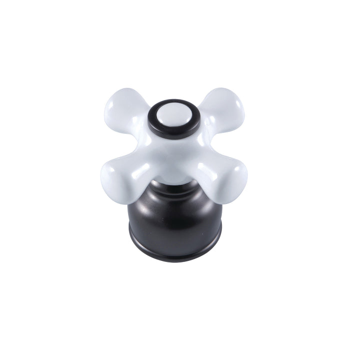 Kingston KBDH725PX Porcelain Cross Handle, Diverter for Tub and Shower Faucet, Oil Rubbed Bronze