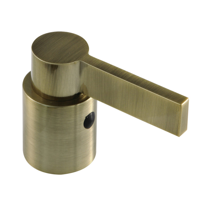 Kingston NuvoFusion KBDH8663NDL Metal Lever Handle, Diverter for Tub and Shower Faucet, Antique Brass