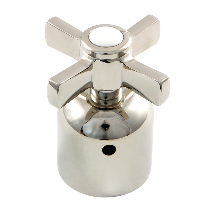 Kingston Millennium KBDH8966ZX Metal Cross Handle, Diverter for Tub and Shower Faucet, Polished Nickel