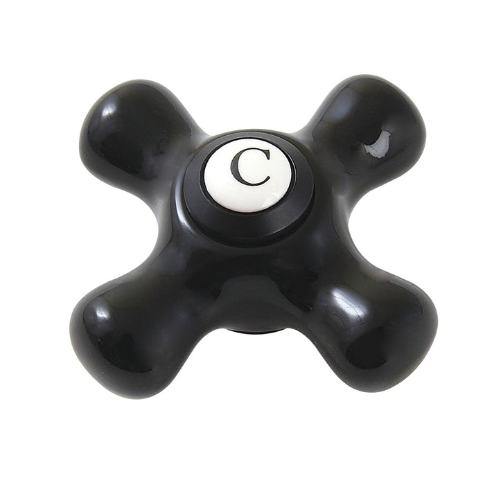 Kingston Duchess KBH1600PKXC Porcelain Cross Handle (Cold Side), Matte Black