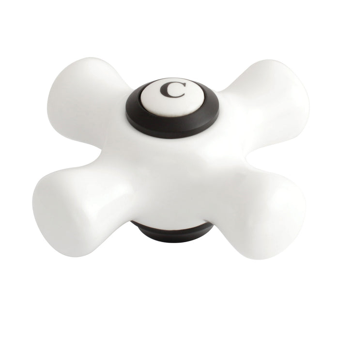 Kingston KBH1600PXC Porcelain Cross Handle (Cold Side), Matte Black