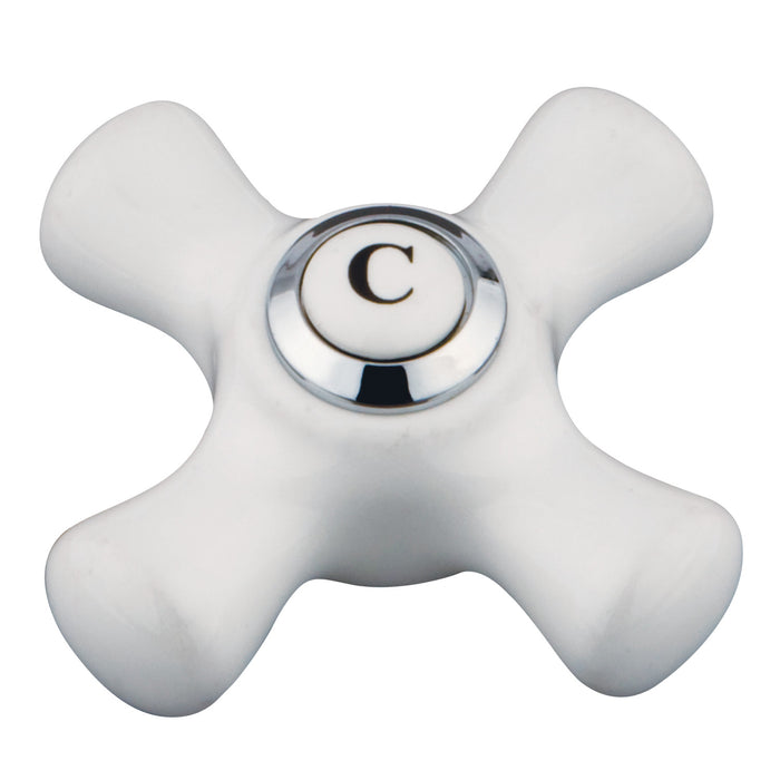Kingston KBH1601PXC Porcelain Cross Handle (Cold Side), Polished Chrom