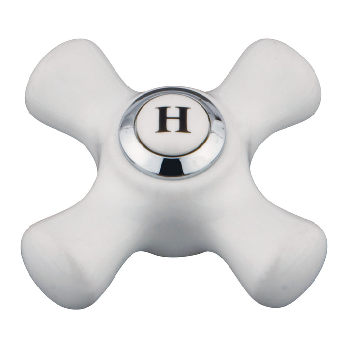 Kingston KBH1601PXH Porcelain Cross Handle (Hot Side), Polished Chrome